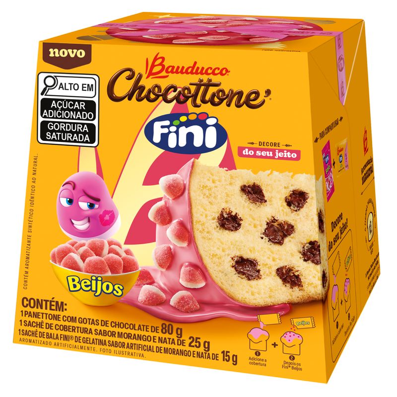 Caixa Bauducco Mini Chocottone Fini Beijos 24 und 80g