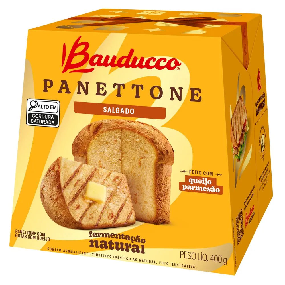 Panettone Salgado Bauducco 400g | 12 unidades