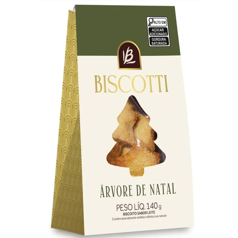 Biscotti de Leite Árvore de Natal 140g